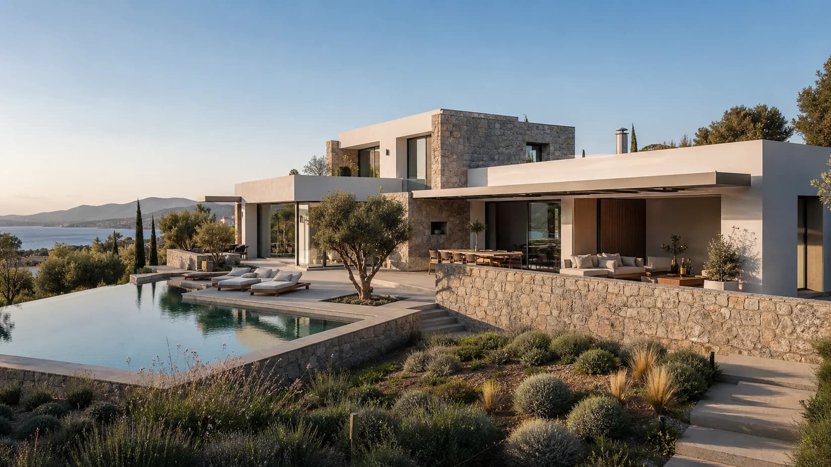 Bodrum villa projesi görünümü